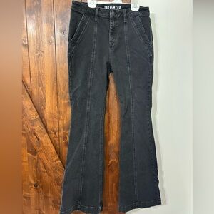 Trendy Black Flared Jeans